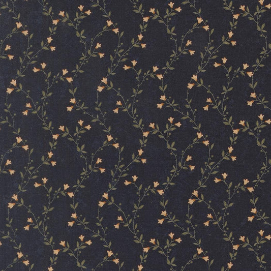Quail Run Creeping Vine Florals Vines Indigo by Kansas Troubles Quilters for Moda Fabrics - 9831 14