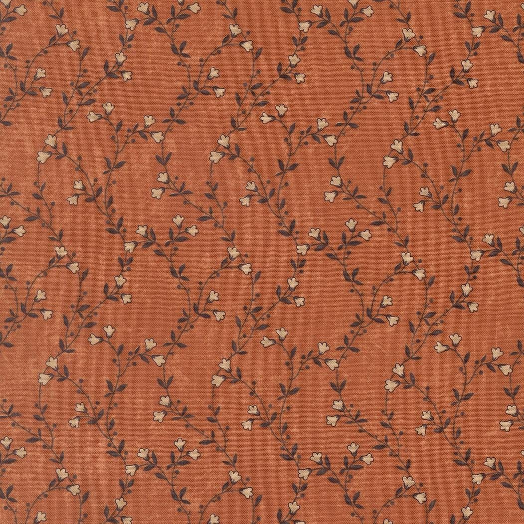 Quail Run Creeping Vine Florals Vines Pumpkin by Kansas Troubles Quilters for Moda Fabrics - 9831 17