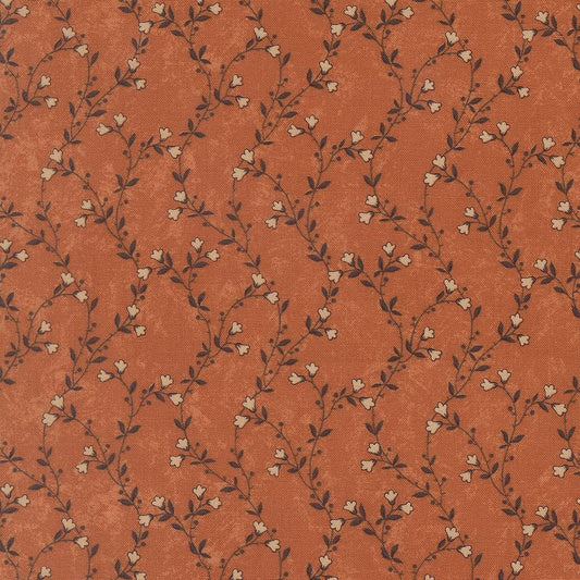 Quail Run Creeping Vine Florals Vines Pumpkin by Kansas Troubles Quilters for Moda Fabrics - 9831 17