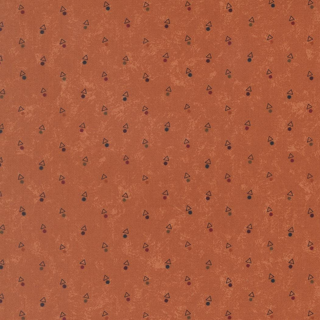 Quail Run Triangle Dot Blenders Pumpkin by Kansas Troubles Quilters for Moda Fabrics - 9836 17