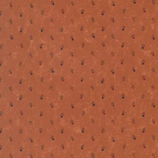 Quail Run Triangle Dot Blenders Pumpkin by Kansas Troubles Quilters for Moda Fabrics - 9836 17