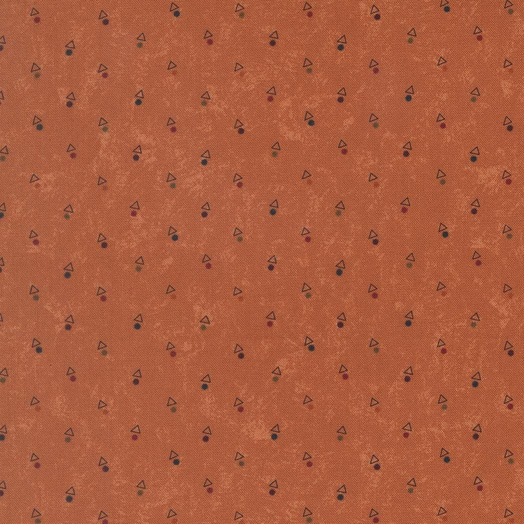 Quail Run Triangle Dot Blenders Pumpkin by Kansas Troubles Quilters for Moda Fabrics - 9836 17