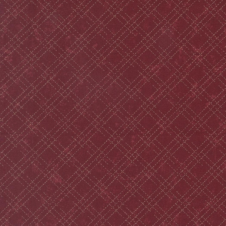 Quail Run Stitched Plaid Checks and Plaids Brick by Kansas Troubles Quilters for Moda Fabrics - 9837 13