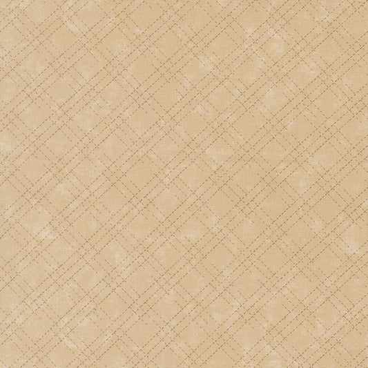 Quail Run Stitched Plaid Checks and Plaids Tonal Tan by Kansas Troubles Quilters for Moda Fabrics - 9837 21