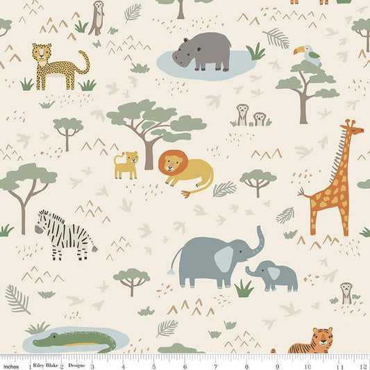 Leo & Savannah Main Cream by Deena Rutter for Riley Blake Designs - C17540-CREAM