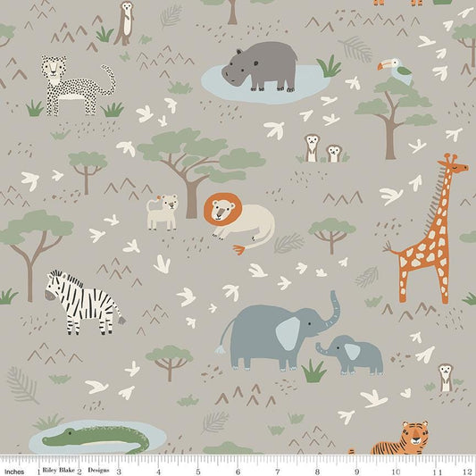 Leo & Savannah Main Gray by Deena Rutter for Riley Blake Designs - C17540-GRAY