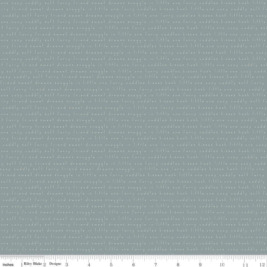 Leo & Savannah Text Blue by Deena Rutter for Riley Blake Designs - C17543-BLUE