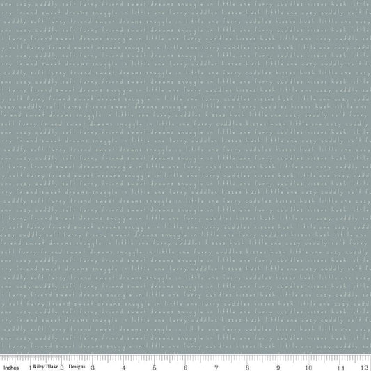 Leo & Savannah Text Blue by Deena Rutter for Riley Blake Designs - C17543-BLUE