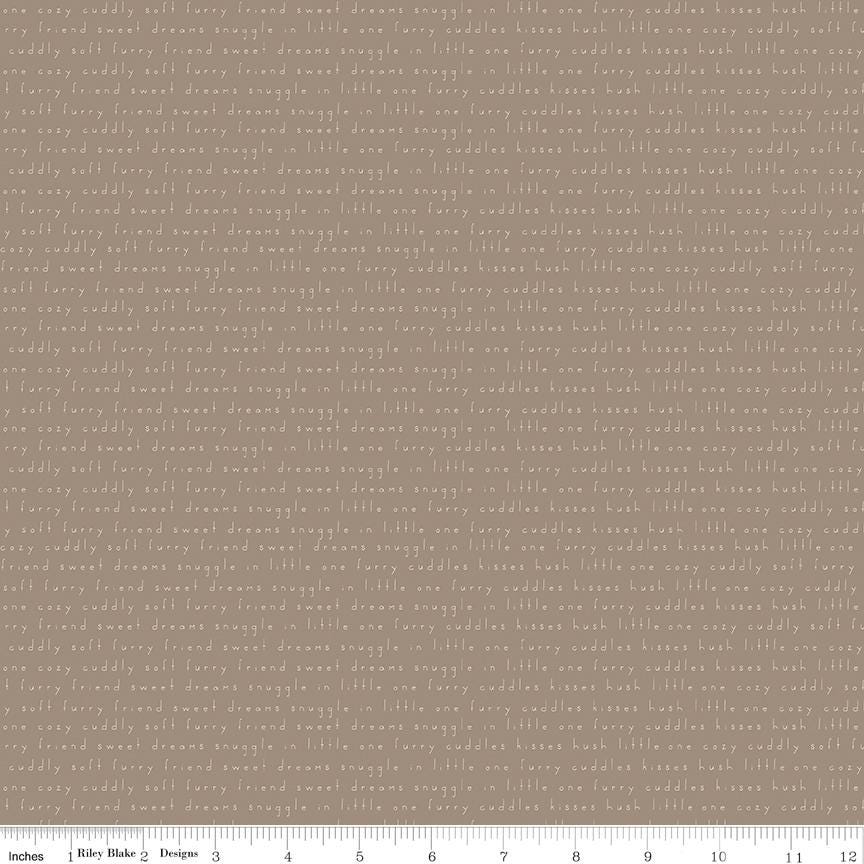 Leo & Savannah Text Taupe by Deena Rutter for Riley Blake Designs - C17543-TAUPE