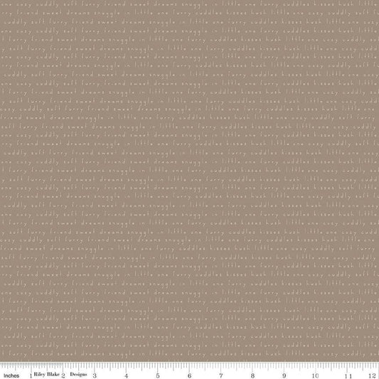 Leo & Savannah Text Taupe by Deena Rutter for Riley Blake Designs - C17543-TAUPE