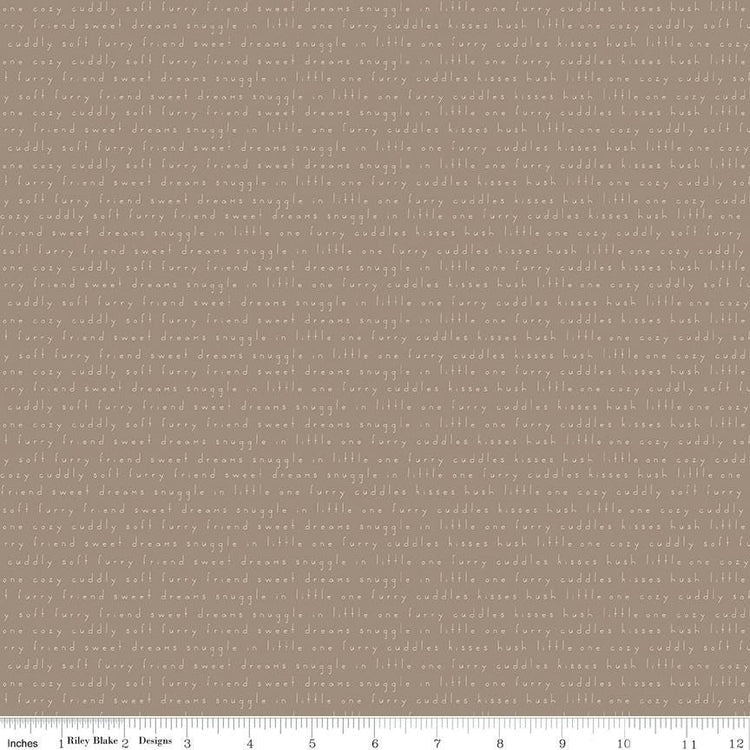 Leo & Savannah Text Taupe by Deena Rutter for Riley Blake Designs - C17543-TAUPE