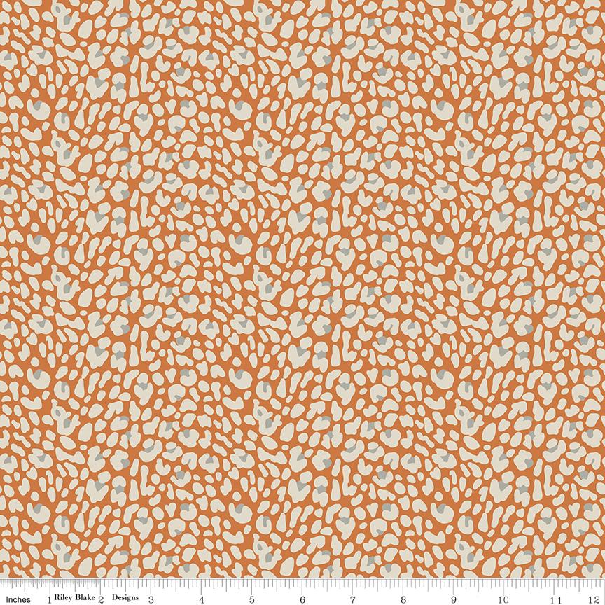 Leo & Savannah Leopard Orange by Deena Rutter for Riley Blake Designs - C17544-ORANGE
