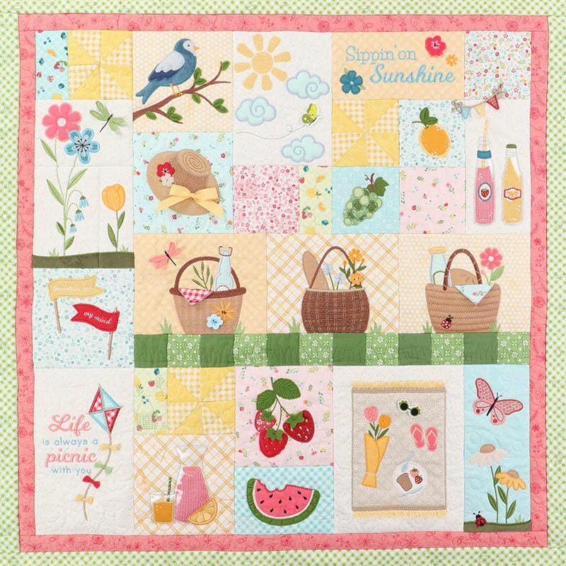 Sippin' on Sunshine Embroidery Designs & Embellishment Kit