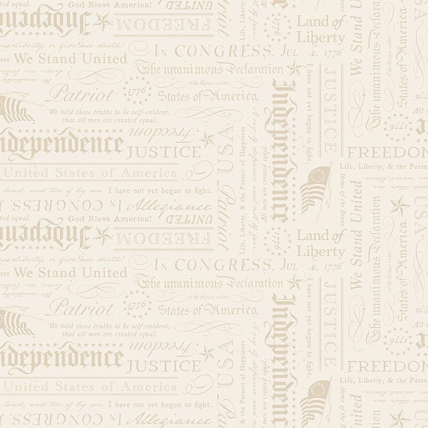 Independence Declaration Cream by The RBD Designers for Riley Blake Designs - C17334-CREAM