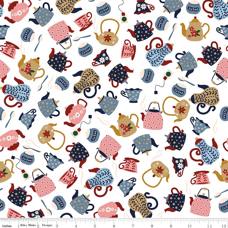 A Spoonful of Sugar Tea & Sugar Cloud by Jennifer Long for Riley Blake Designs - C17082-CLOUD