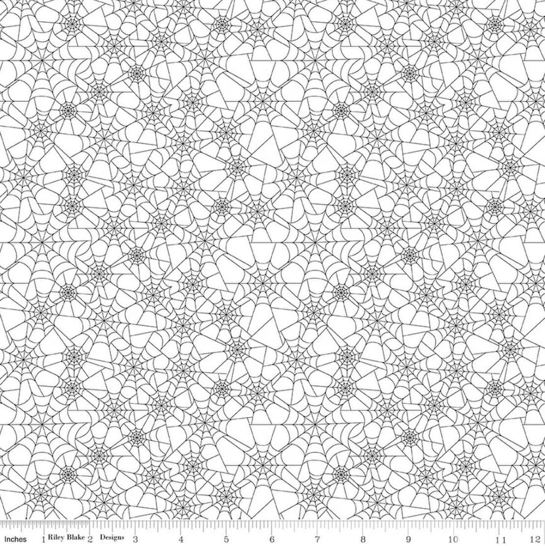 Seasonal Basics Spider Webs White by The RBD Designers for Riley Blake Designs - C771-WHITE