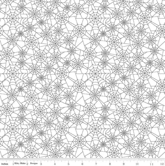 Seasonal Basics Spider Webs White by The RBD Designers for Riley Blake Designs - C771-WHITE