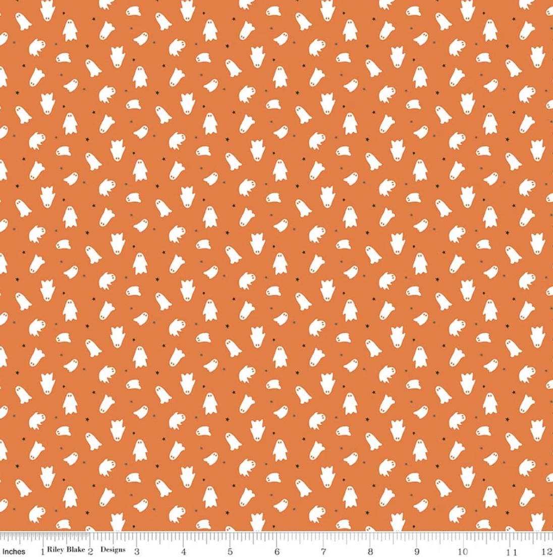 Seasonal Basics Ghosts Orange by The RBD Designers for Riley Blake Designs - C772-ORANGE