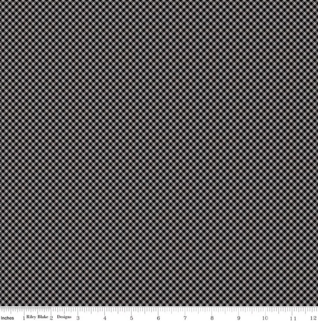 Seasonal Basics Gingham Black on Gray by The RBD Designers for Riley Blake Designs - C777-BLACKGRAY
