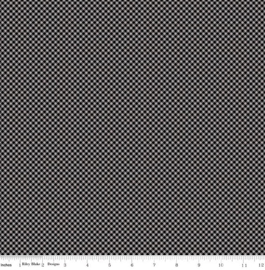 Seasonal Basics Gingham Black on Gray by The RBD Designers for Riley Blake Designs - C777-BLACKGRAY