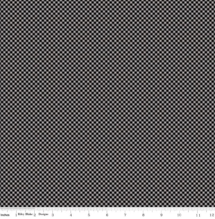 Seasonal Basics Gingham Black on Gray by The RBD Designers for Riley Blake Designs - C777-BLACKGRAY