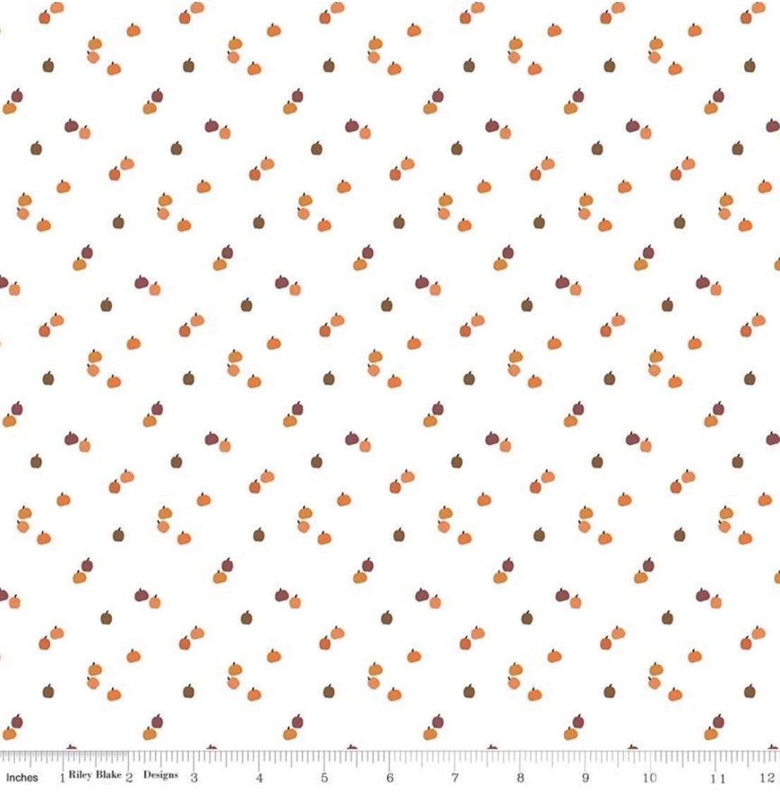 Seasonal Basics Pumpkins White by The RBD Designers for Riley Blake Designs - C652-WHITE