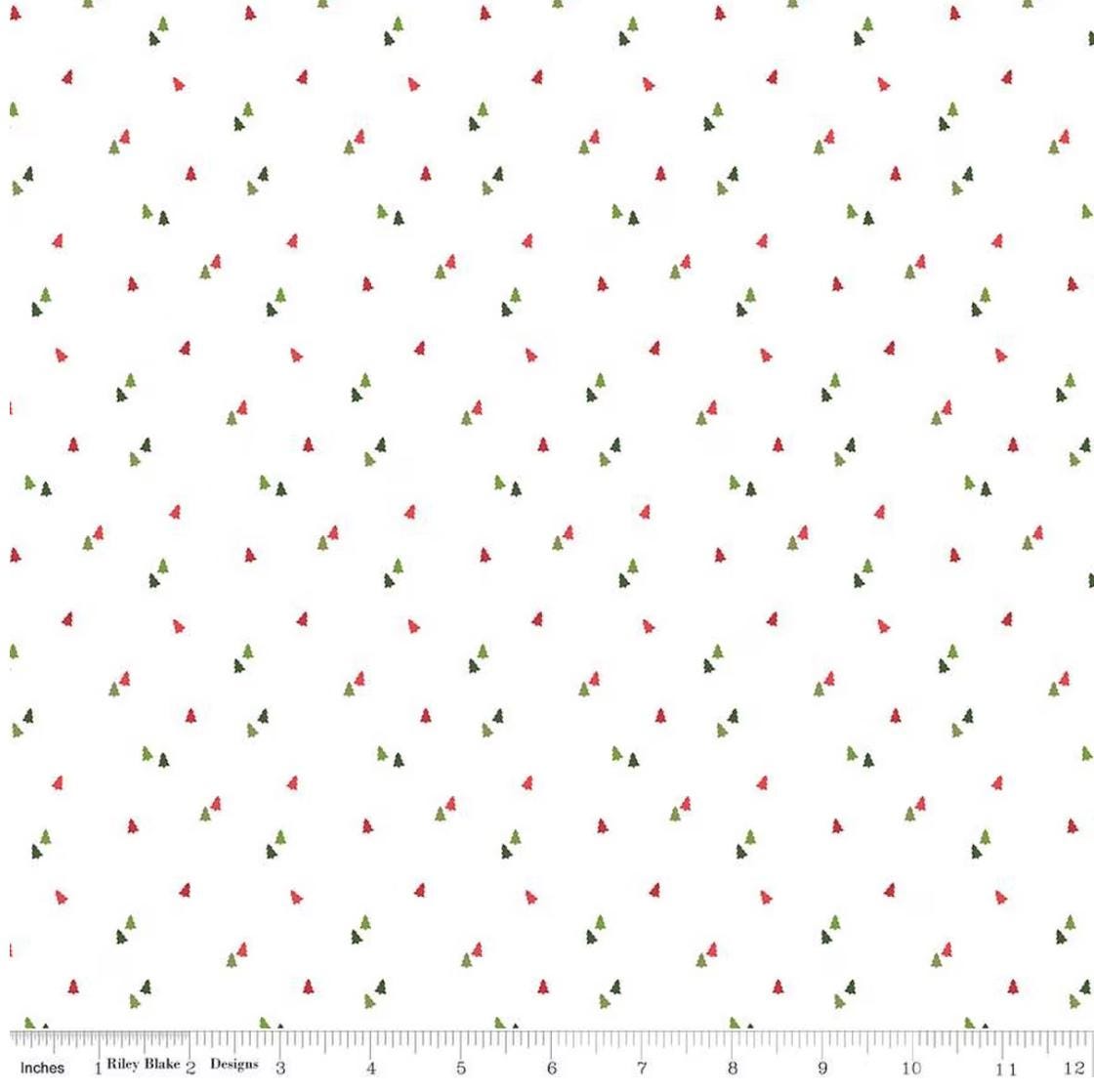 Seasonal Basics Trees White by The RBD Designers for Riley Blake Designs - C654-WHITE