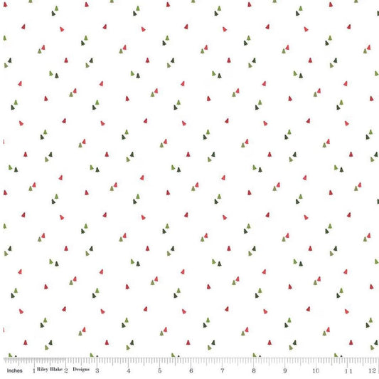 Seasonal Basics Trees White by The RBD Designers for Riley Blake Designs - C654-WHITE