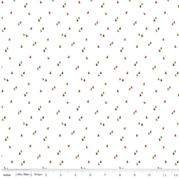 Seasonal Basics Trees White by The RBD Designers for Riley Blake Designs - C654-WHITE