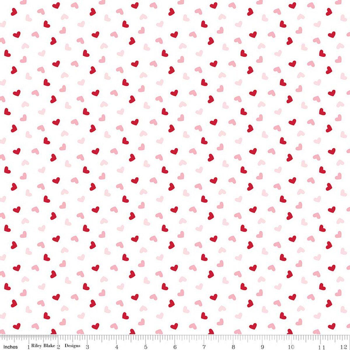 Seasonal Basics Heart Toss White by Christopher Thompson for Riley Blake Designs - C761-WHITE
