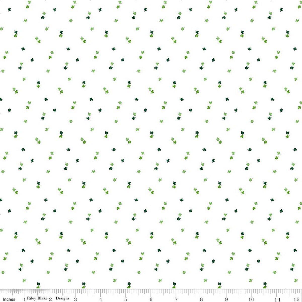 Seasonal Basics Clovers White by Christopher Thompson for Riley Blake Designs - C764-WHITE