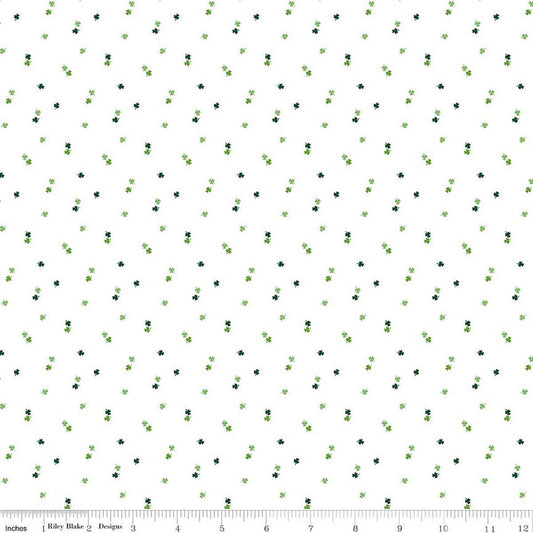Seasonal Basics Clovers White by Christopher Thompson for Riley Blake Designs - C764-WHITE