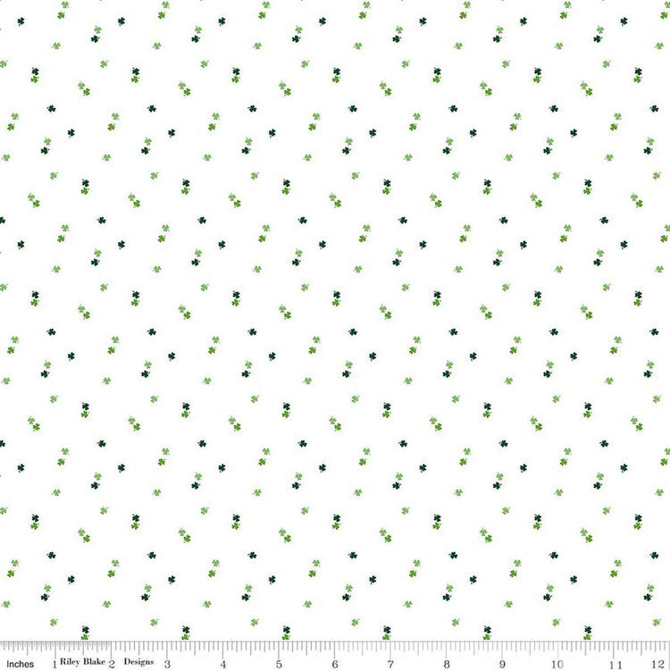 Seasonal Basics Clovers White by Christopher Thompson for Riley Blake Designs - C764-WHITE