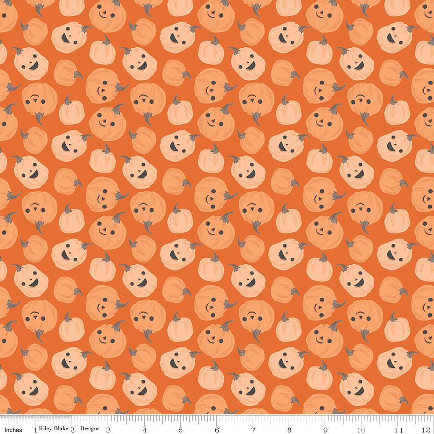 Frank and Friends Pumpkins Orange by My Mind's Eye for Riley Blake Designs - C17472-ORANGE