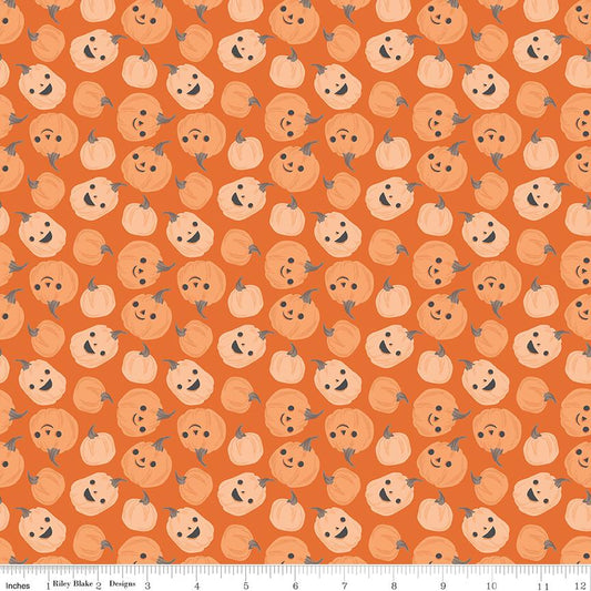 Frank and Friends Pumpkins Orange by My Mind's Eye for Riley Blake Designs - C17472-ORANGE