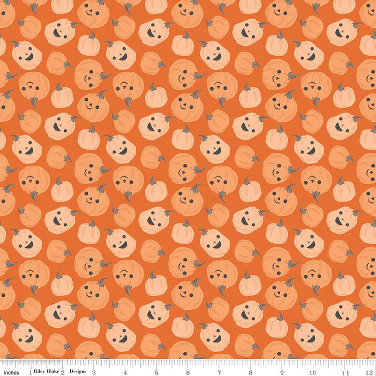 Frank and Friends Pumpkins Orange by My Mind's Eye for Riley Blake Designs - C17472-ORANGE