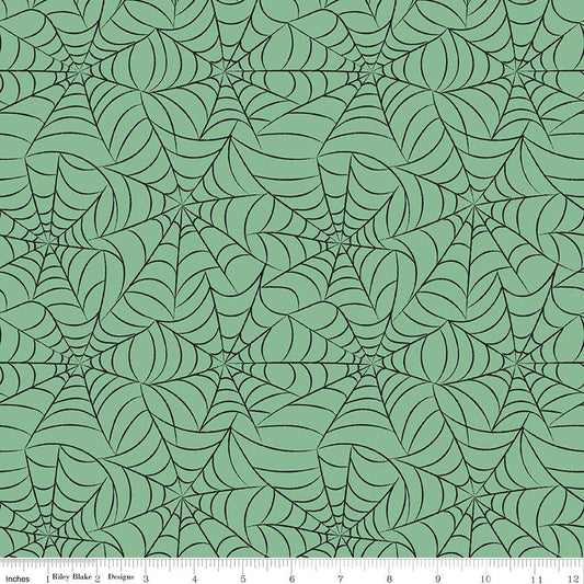 Frank and Friends Webs Green by My Mind's Eye for Riley Blake Designs - C17474-GREEN
