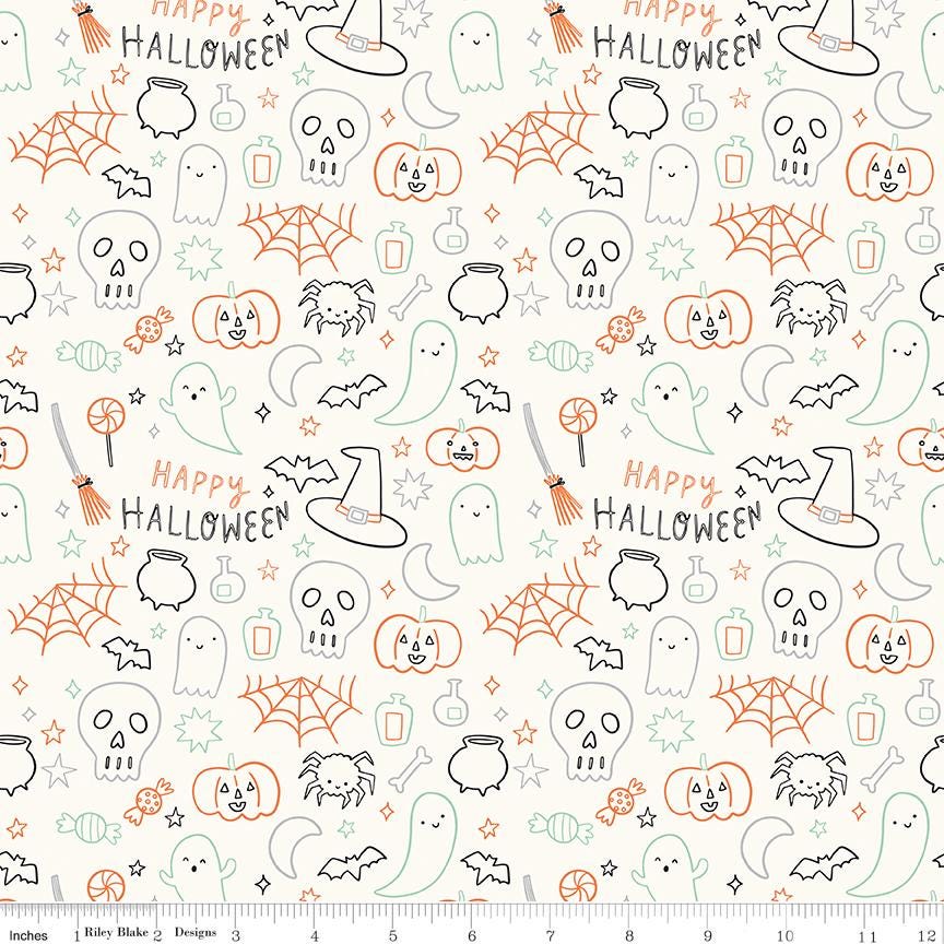 Frank and Friends Halloween Icons Cloud by My Mind's Eye for Riley Blake Designs - C17476-CLOUD