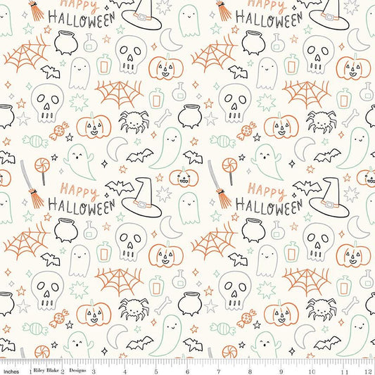 Frank and Friends Halloween Icons Cloud by My Mind's Eye for Riley Blake Designs - C17476-CLOUD