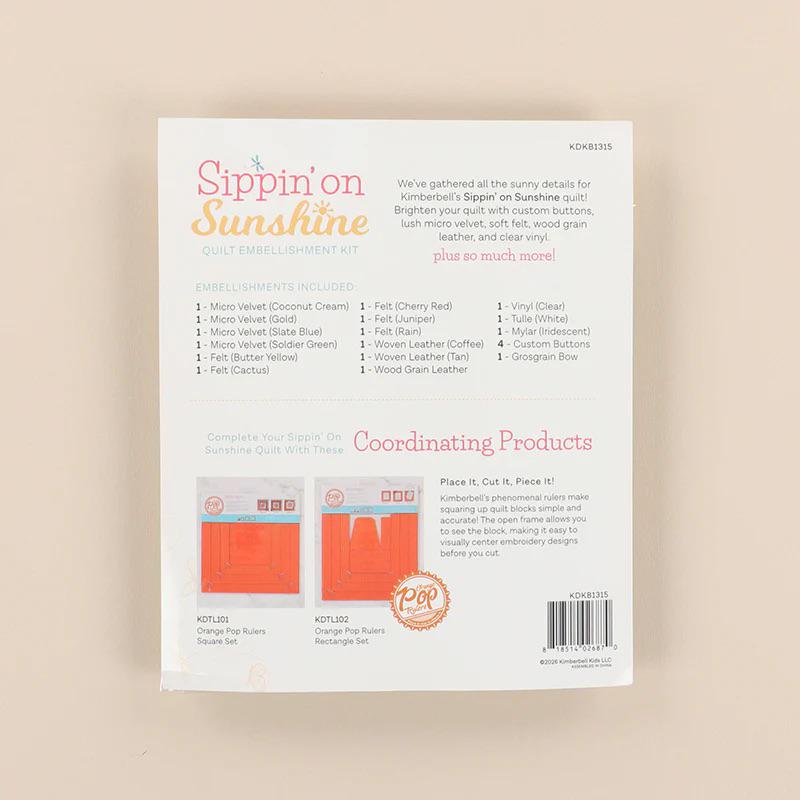 Sippin' on Sunshine Embroidery Designs & Embellishment Kit
