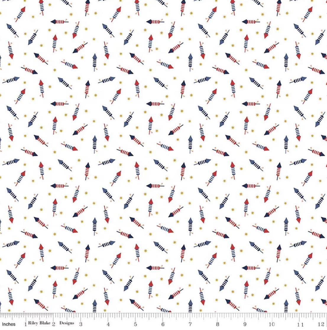 Seasonal Basics Pop Boom Bang White by Christopher Thompson for Riley Blake Designs - C769-WHITE