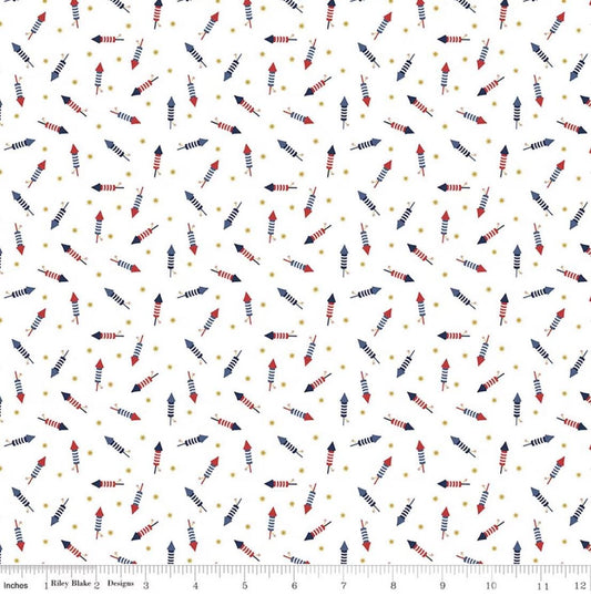 Seasonal Basics Pop Boom Bang White by Christopher Thompson for Riley Blake Designs - C769-WHITE