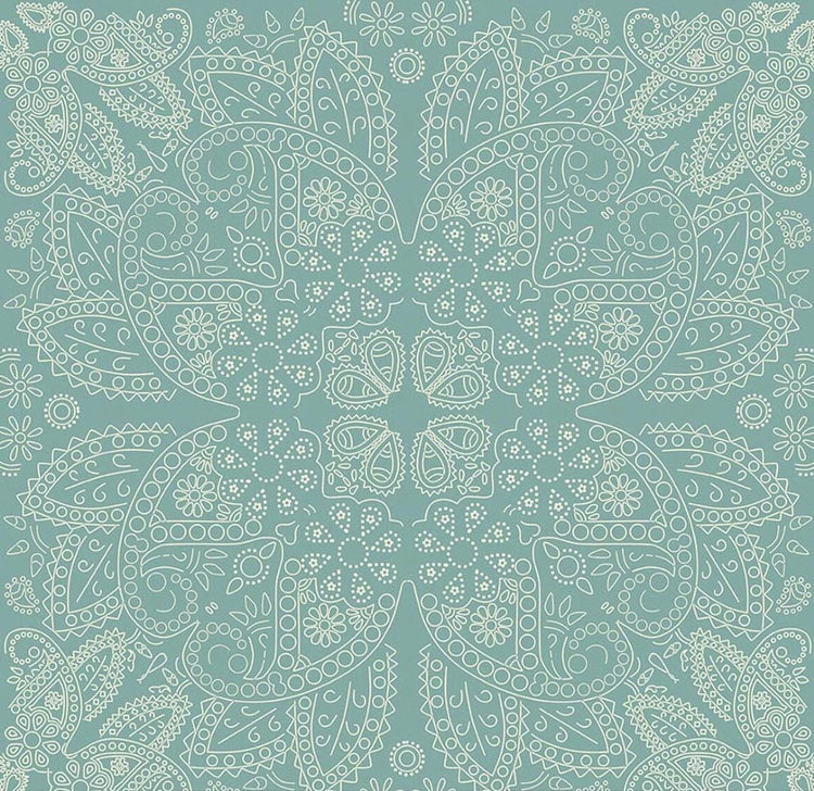 Flannel Cowboys Bandana Teal by Echo Park Paper Co. for Riley Blake Designs - F17508-TEAL
