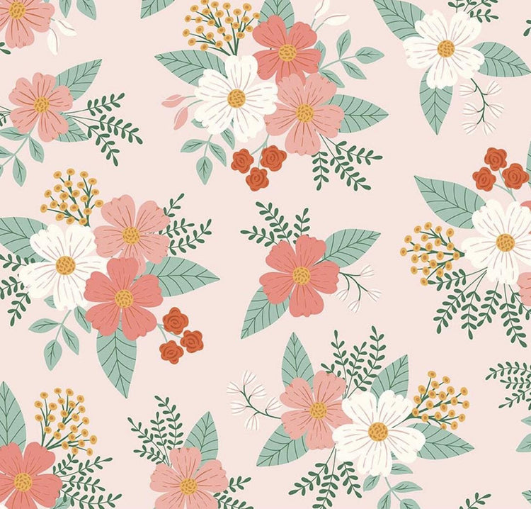 Flannel Meadow Moments Floral Pink by Little Forest Atelier for Riley Blake Designs - F17511-PINK