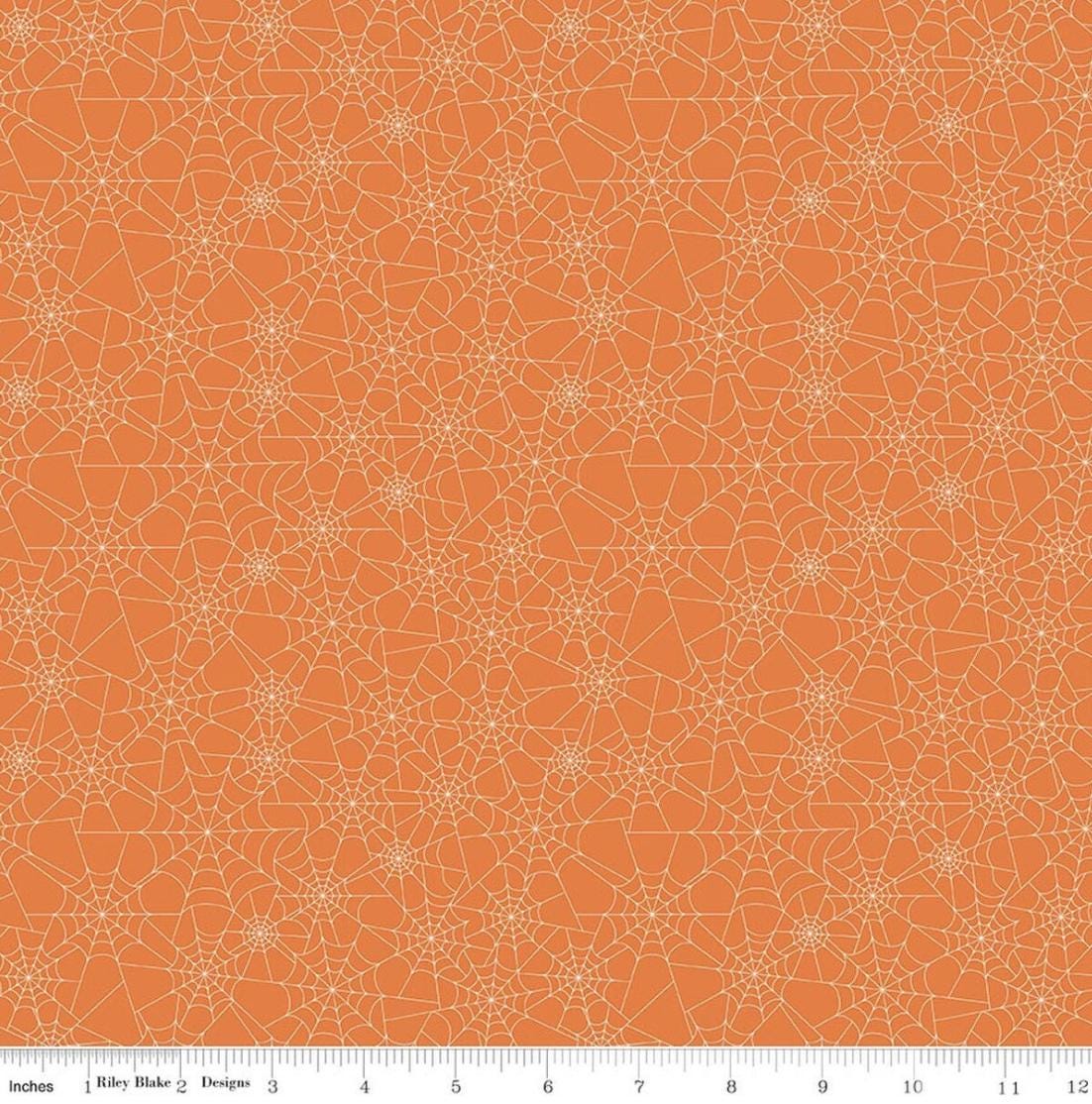 Seasonal Basics Spider Webs Orange by The RBD Designers for Riley Blake Designs - C771-ORANGE