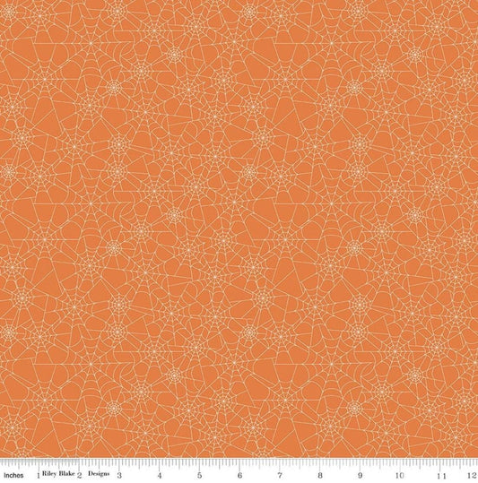 Seasonal Basics Spider Webs Orange by The RBD Designers for Riley Blake Designs - C771-ORANGE