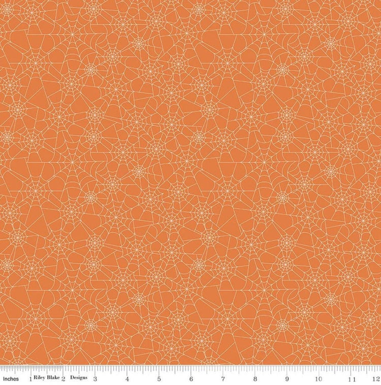 Seasonal Basics Spider Webs Orange by The RBD Designers for Riley Blake Designs - C771-ORANGE