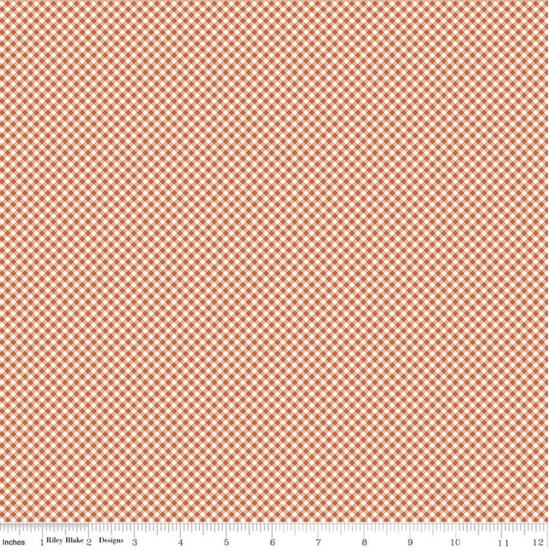 Seasonal Basics Gingham Orange by The RBD Designers for Riley Blake Designs - C777-ORANGE