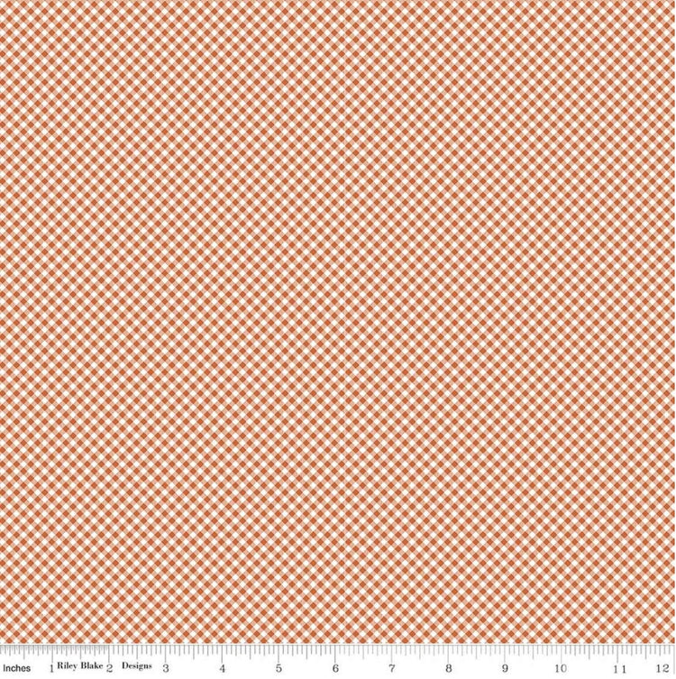 Seasonal Basics Gingham Orange by The RBD Designers for Riley Blake Designs - C777-ORANGE