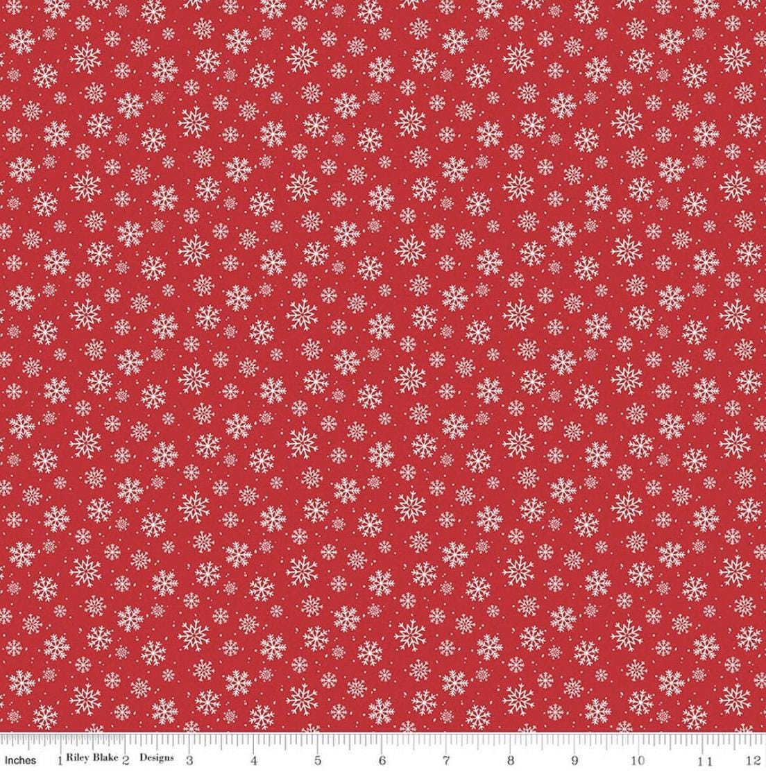 Seasonal Basics Snowflakes Red by The RBD Designers for Riley Blake Designs - C773-RED